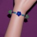 Navy Blue Flower Bracelet