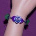 Multi-Colour Clay Rose With Purple Leaves Bracelet