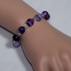 Purple Stripe Agate Bracelet