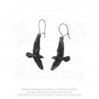 Black Raven Earrings (Pair)